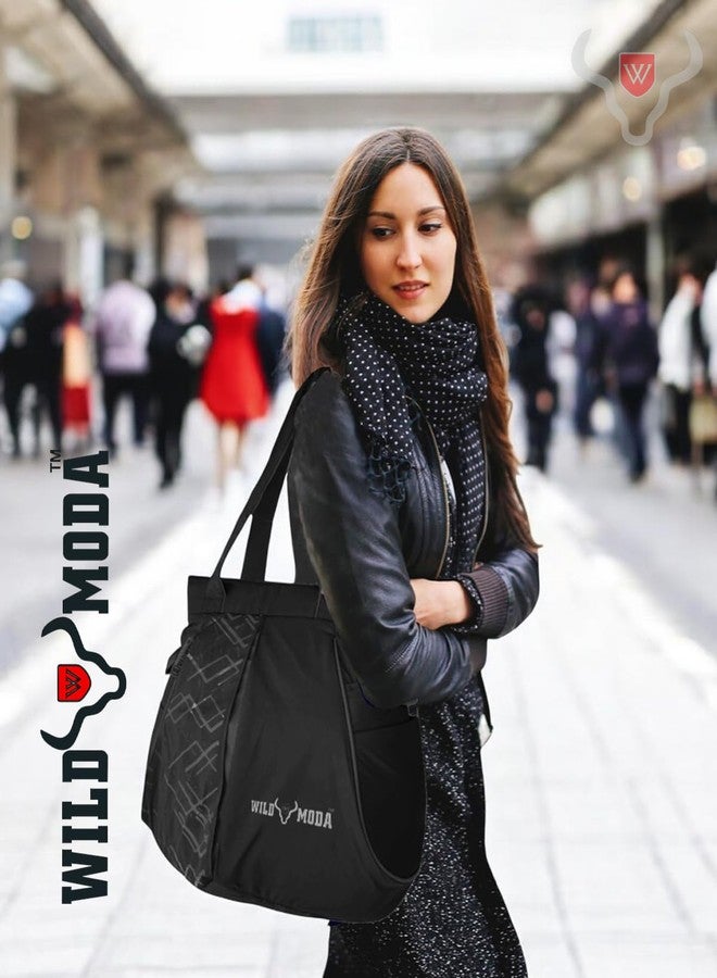 WILD MODA Women's Shoulder Bag (Black & Grey) - Image 3